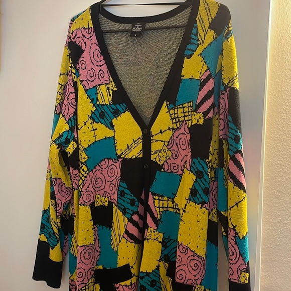 Torrid Disney The Nightmare Before Christmas Sally Cardigan Button Front Sweater - Picture 5 of 8